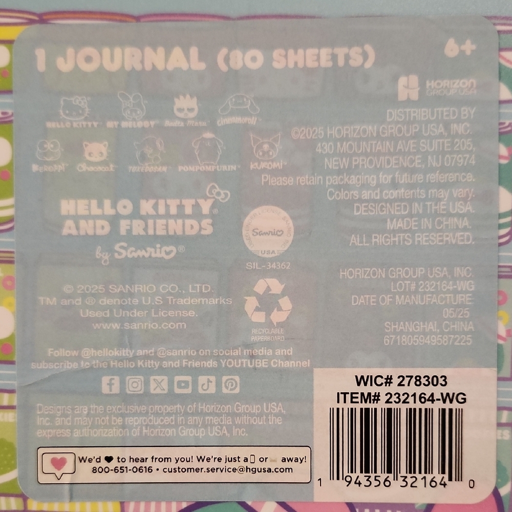 Hello Kitty Snack Shop Spiral Bound 5×7 in Tabbed Journal - Picture 3 of 8